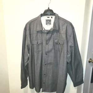 Buffalo David Bitton Gray button down shirt size 3XLT